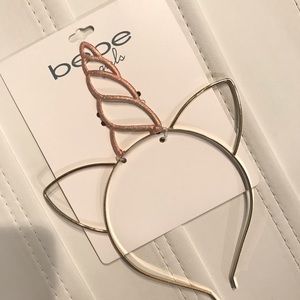 bebe Girls Tiara Unicorn Headband Metallic